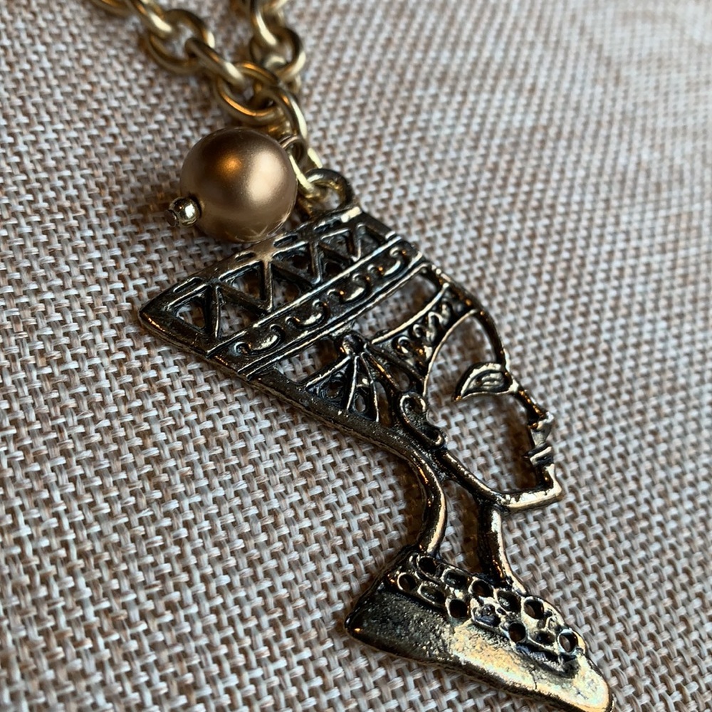 Ancient Egypt Upcycle Necklace One of a kind Design by Twinsdesign Handmade - Picture 7 of 15